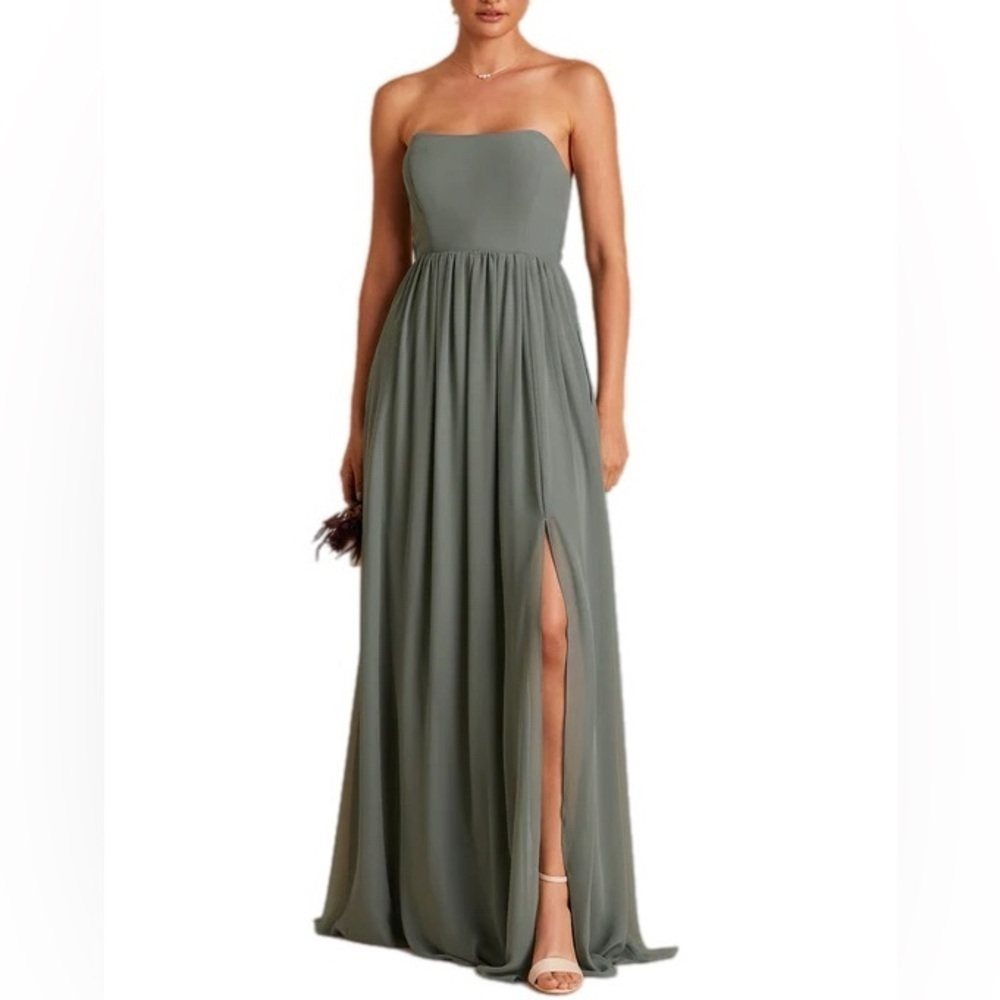 Birdy Grey August Chiffon Dress Sea Glass Bridesmaid Formal Wedding Large - Picture 15 of 16